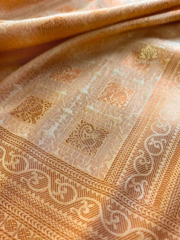 Elegant Gold Tissue Silk Saree with Subtle Zari Weaving