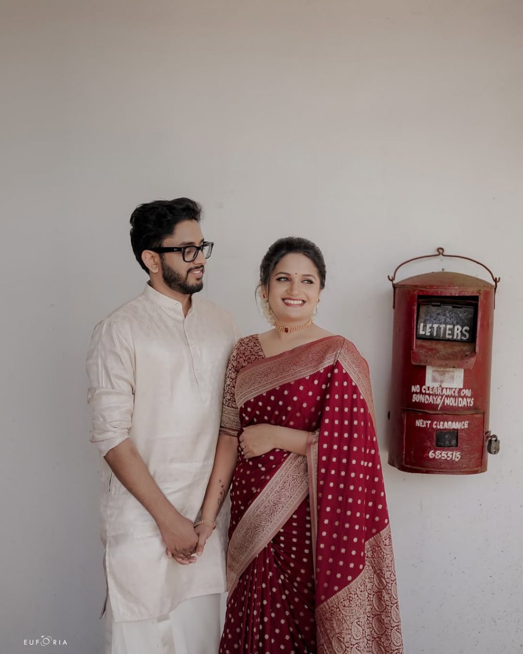 Royal Ruby Red Banarasi Saree with Gold Zari Accents