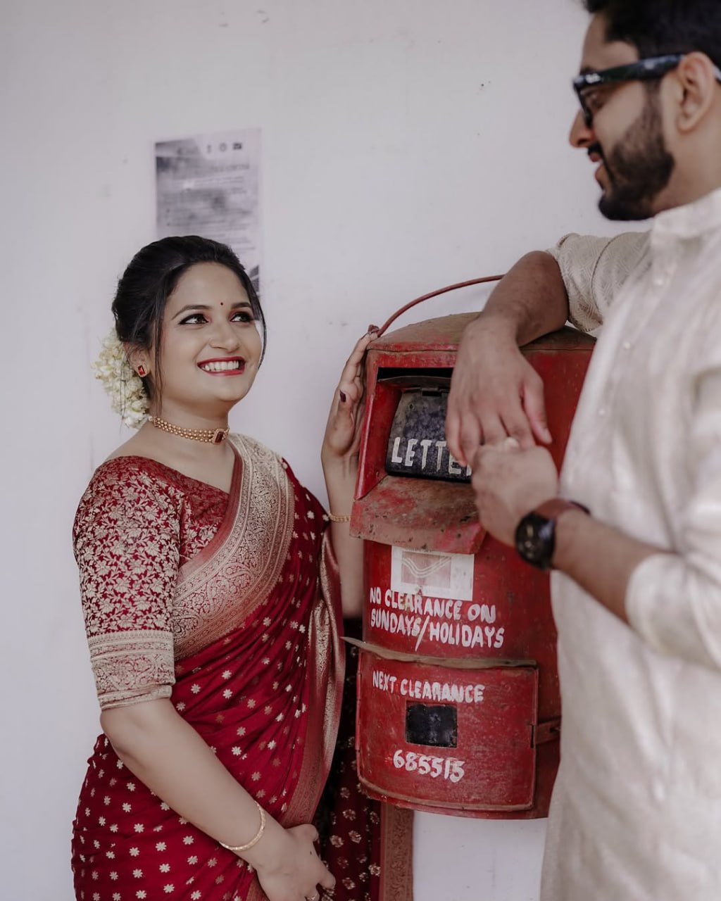 Royal Ruby Red Banarasi Saree with Gold Zari Accents