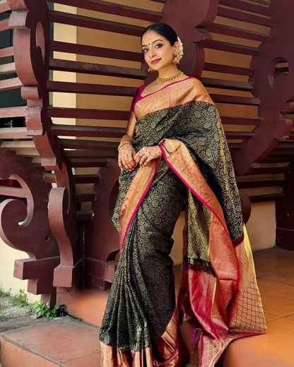 Ethereal Ebony Kanjivaram