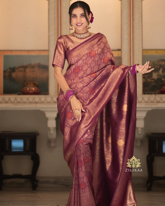 Zari Woven Banarasi Silk Saree