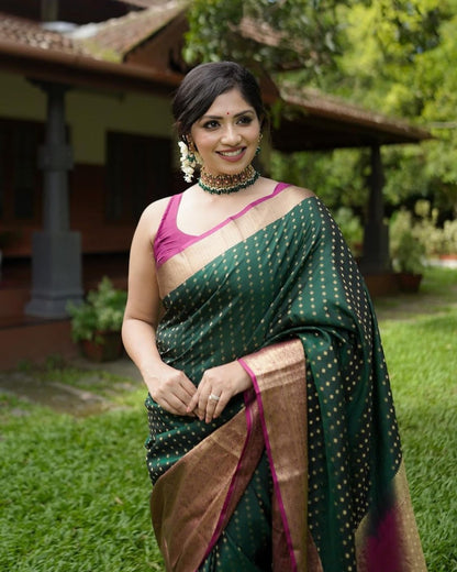 Elegant Green Kanjeevaram Saree