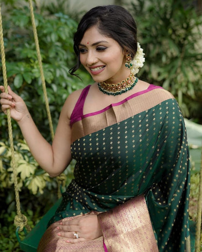 Elegant Green Kanjeevaram Saree