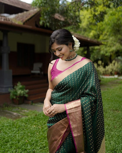 Elegant Green Kanjeevaram Saree