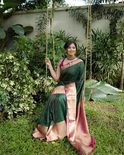 Elegant Green Kanjeevaram Saree