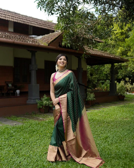 Elegant Green Kanjeevaram Saree