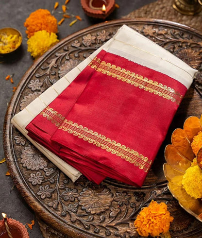 Traditional Kerala Kasavu Saree