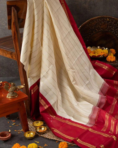 Traditional Kerala Kasavu Saree