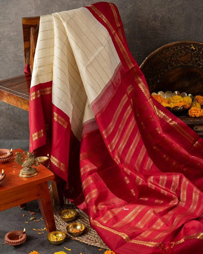 Traditional Kerala Kasavu Saree