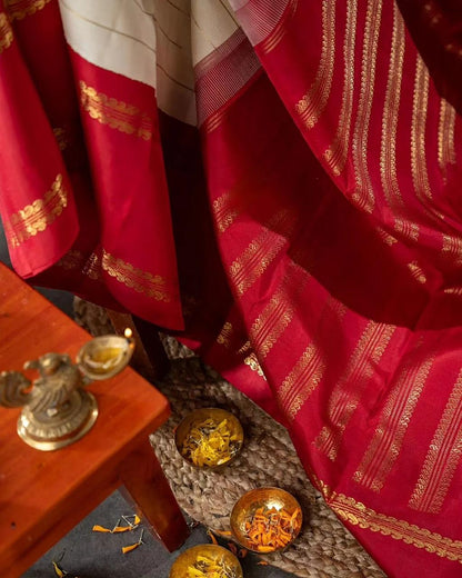 Traditional Kerala Kasavu Saree