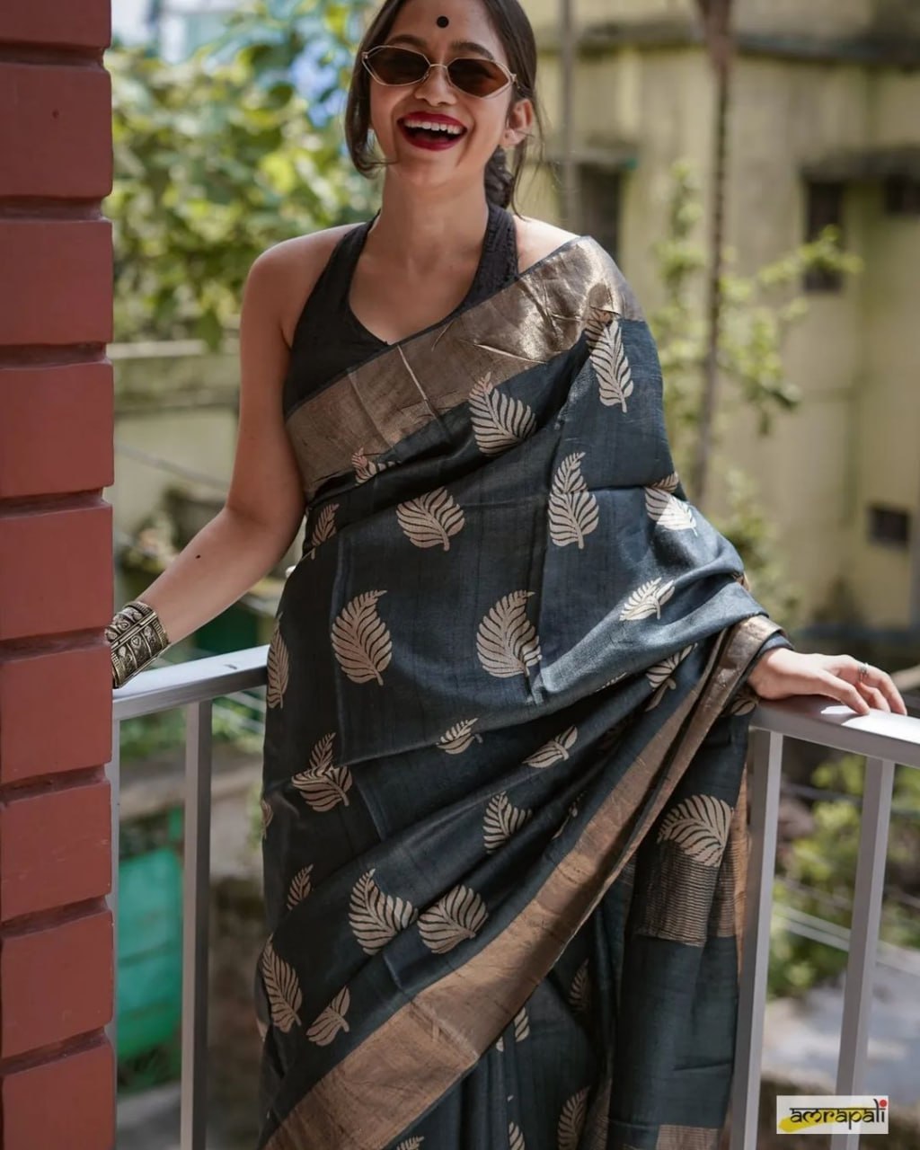 Indigo Leaf Handloom Saree