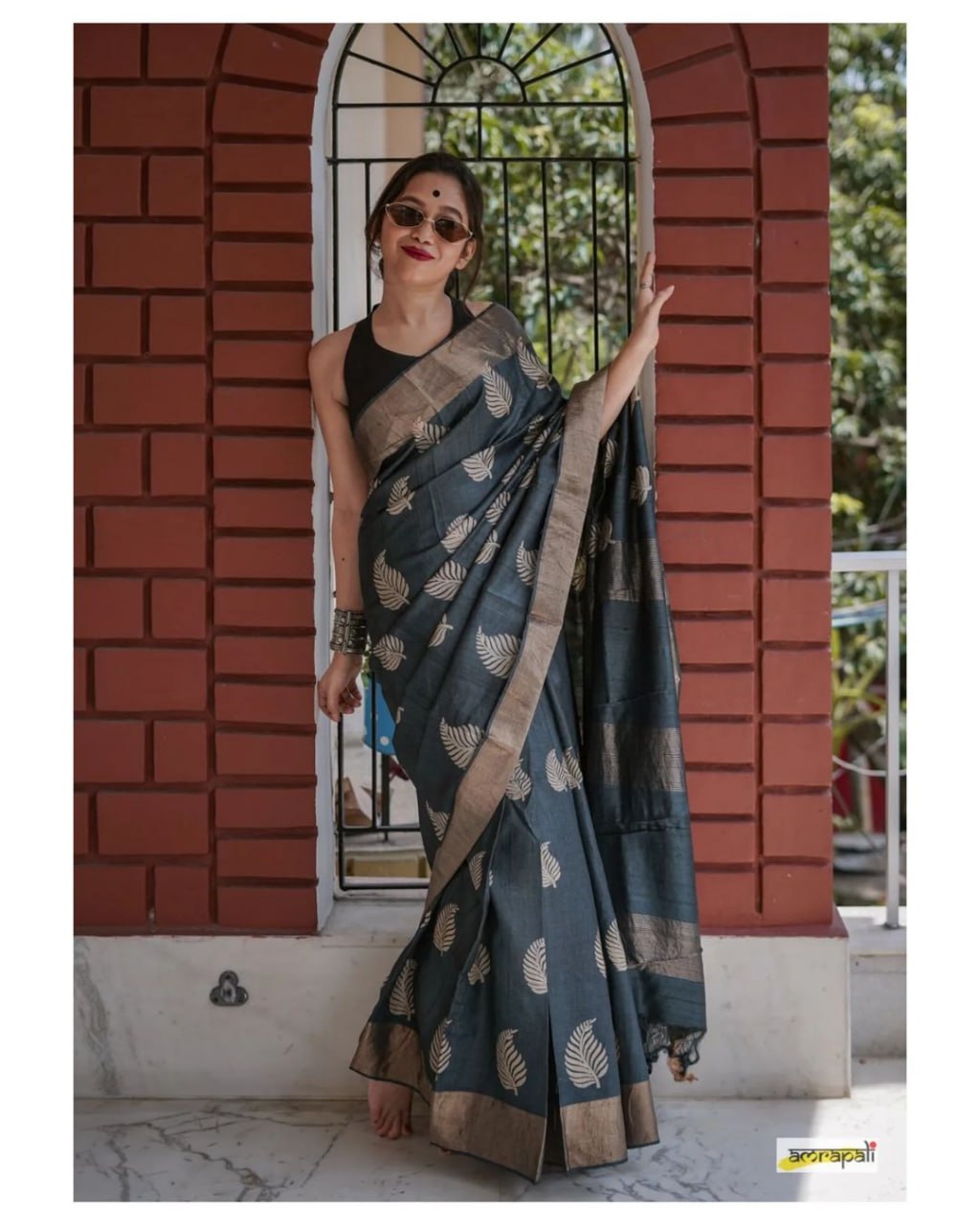 Indigo Leaf Handloom Saree