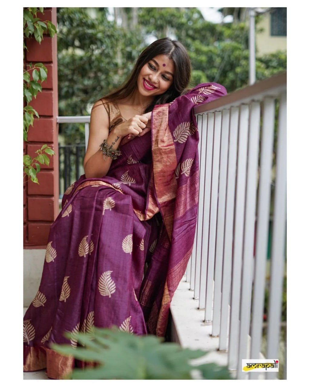 Dusky Rosewood Saree