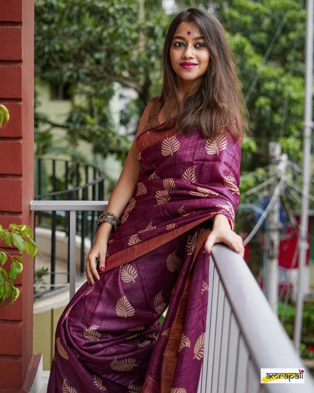 Dusky Rosewood Saree