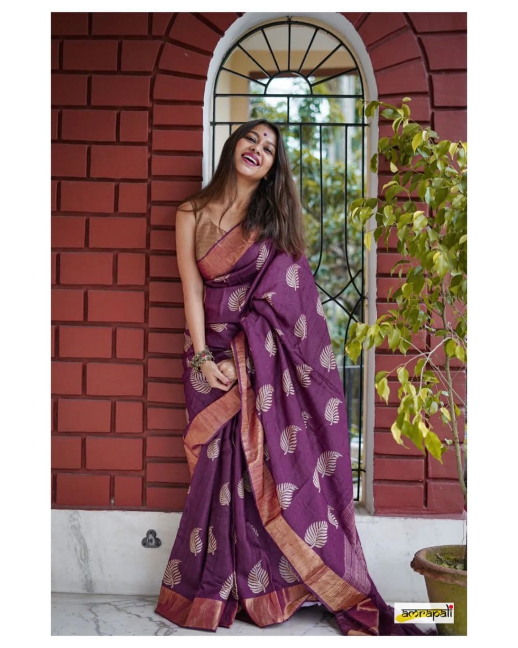 Dusky Rosewood Saree