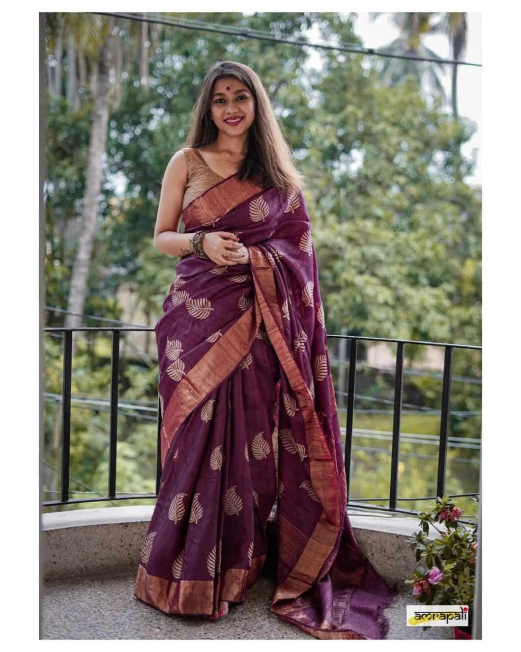 Dusky Rosewood Saree