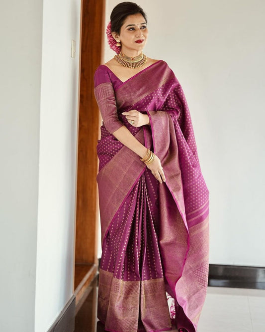 Raspberry Royale Saree