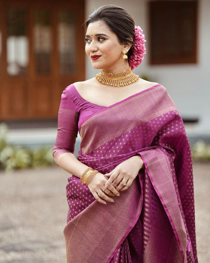 Raspberry Royale Saree