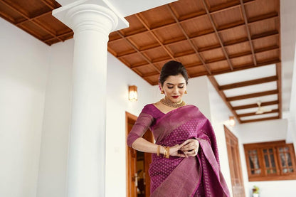 Raspberry Royale Saree