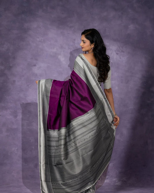 Velvet Nightfall Silk Saree