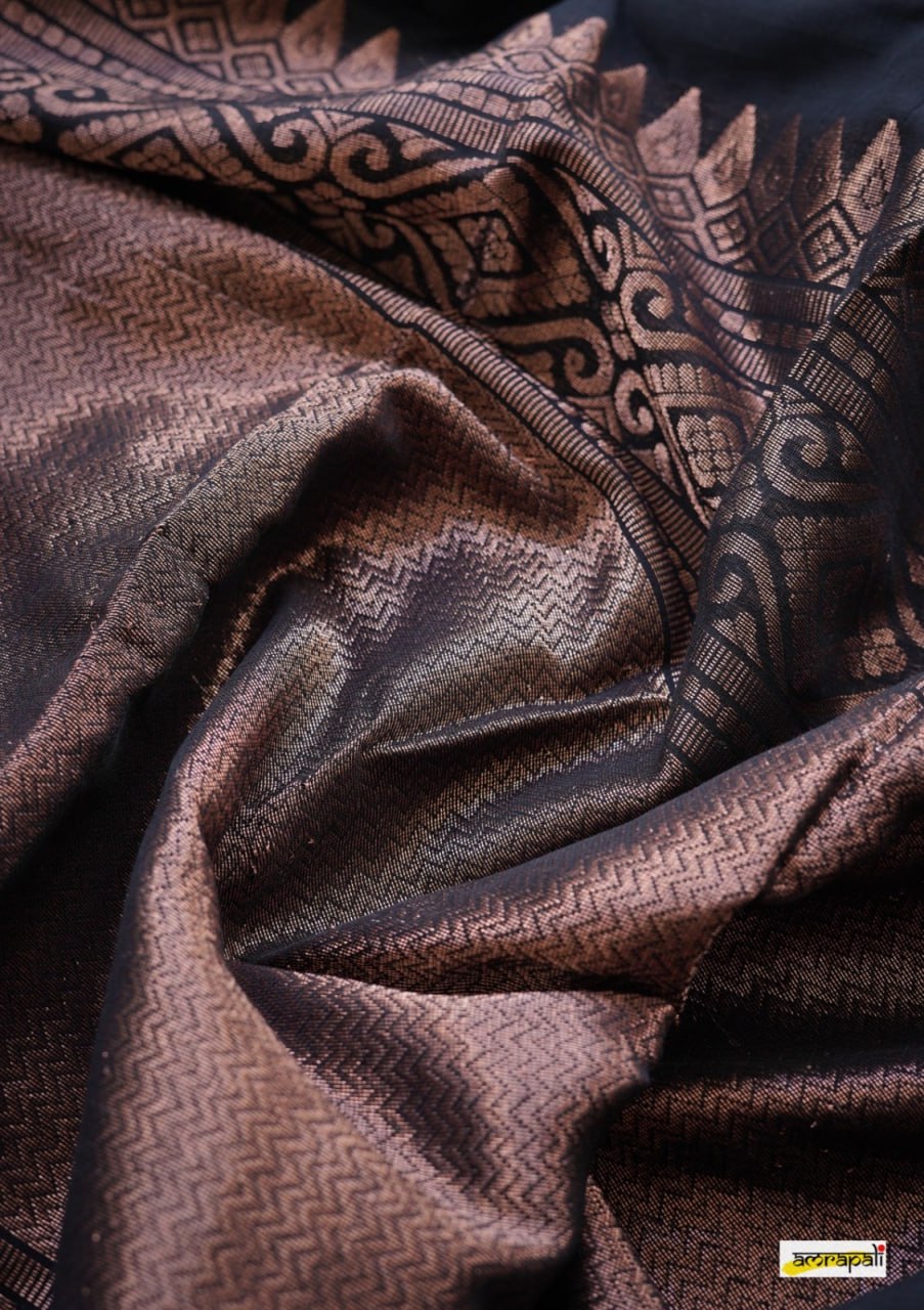 Black Gold Banarasi Silk Saree