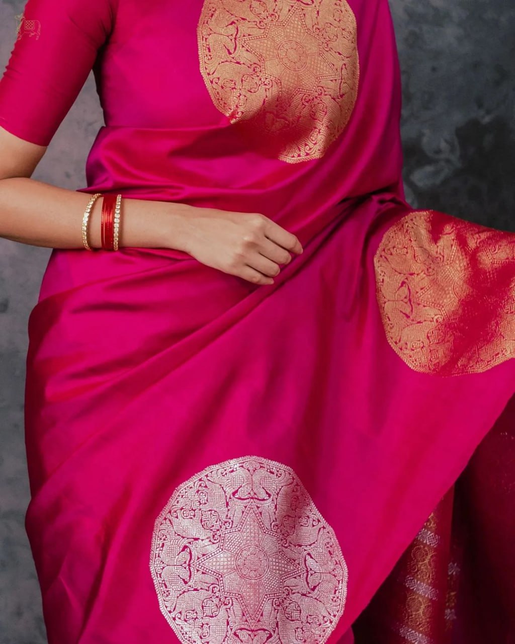 Royal Pink Banarasi Saree