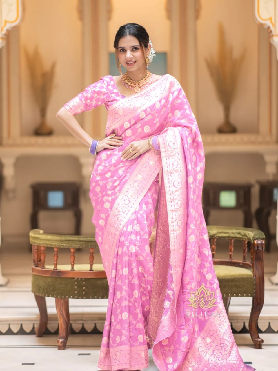 Banarasi saree zari work